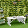 Outsunny 2-Person Garden Bench Outdoor Wagon Wheel Porch Bench for Backyard, Patio, Garden - 2 of 4
