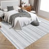 Area Rug Modern Minimalist Stripe Area Rug Bohemian Rug Low Pile Non Slip Non Shedding Indoor Floor Carpet Easy Cleaning for Bedroom Living Room - 4 of 4