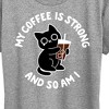 Women's - Instant Message - Coffee Is Strong Short Sleeve Graphic T-Shirt - 2 of 4