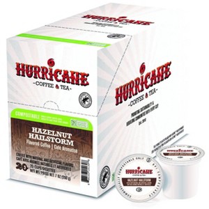 Hurricane Coffee Medium Roast and Flavored Coffee Pods in Compostable Single Serve Cups, 20 Count - 1 of 4