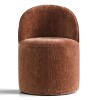 Best Home Office Chair with Wheels Chenille Barrel Upholstered Office Chair Armless for Home Office,Living Room-Tanpinhause - 4 of 4