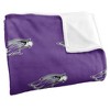University Of Wisconsin Whitewater Logo Pattern Silky 50x60 Blanket, 1 Sided - 3 of 4