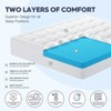 Queen Size 3 Inch Foam Mattress Topper with Cooling and Plush Cover - 2 of 4