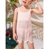 Girls Sheer Cover Dress Summer Beach Cover Up Dresses Crochet Beach Dress for Little Girl  Sleeveless Spaghetti Strap Sheer Beach Sheer Cover Up - 3 of 4