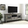 Sapphtopaz Retro TV Stand for TVs Up to 70" with Storage Cabinet&Drawer,Glass Door Console Table with Two-Tone Design TV Console for Living Room - 4 of 4