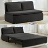 Mjkone Corduroy Fabric Queen Size Pull Out Sofa Bed, 2-in-1 Modern Pull Out Sleeper Sofa Couch - 3 of 4
