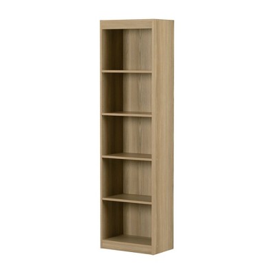 South Shore 68.75" 5 Shelf Decorative Bookshelf Natural Ash: Open Storage, Laminate Surface, Particle Board