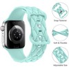 HTUTWOO Checkered Apple Watch Silicone Strap, Slim Sport Band 38/40/41/42/44/45/46/49mm for iWatch Series 11 10 9 8 7 6 5 4 3 2 1 SE Ultra - 3 of 4
