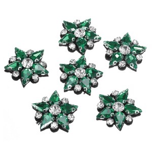 Unique Bargains Sparkling Crystal Star Beaded Patches for Clothing DIY Sewing 6 Pcs - 1 of 4