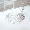 Anna-Kaci 4-Piece Round Floral Cutout Placemat with Embroidered Petal Details - 3 of 4
