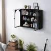 Modern Decorative Storage Cabinet, CENGHU 2-Door Wall Cabinet with Featuring 3-Tier Storage for  Entryway, Living Room, Bathroom, Dining Room - 3 of 4