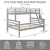 AZL1 Life Concept Beds Twin Sturdy Wood Frame Easy Assembly Reliable and Safe Sleep Multi-Purpose for Kids Room, Gray, 79.53"*58.66"*61.81" - 4 of 4