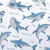 Tadpoles 3-Piece Blue Shark Sheet Set | 1 Twin Flat Sheet, 1 Twin Fitted Sheet & 1 Queen Pillowcase - 2 of 3