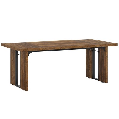 Resenkos Computer Desk, Office Desk, Study Desk,Simple Executive Desk, 70.9" Computer Desk Meeting Table for Home Office,Rustic Brown