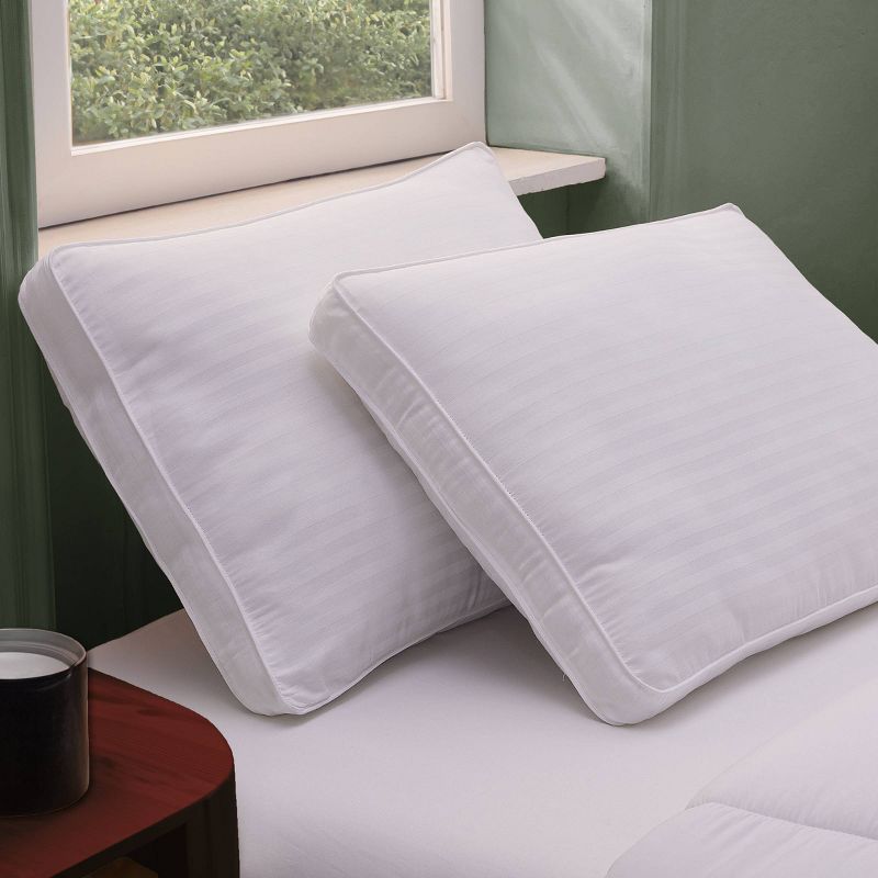 Standard/Queen Set of 2 Just Like Down Pillows for Back Stomach or Side Sleepers - DreamLab, 3 of 6