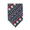 Jacob Alexander Men's Santa Claus Gifts Hearts Snowflakes Diagonal Pattern Regular Length Neck Tie - 4 of 4