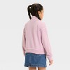 Girls' French Terry Quarter Zip Pullover Sweatshirt - Cat & Jack™ - 2 of 3
