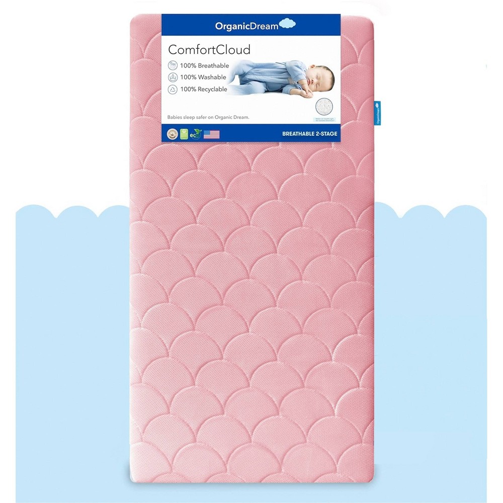 Organic Dream ComfortCloud 2-Stage Crib & Toddler Mattress - Pink -  89966266
