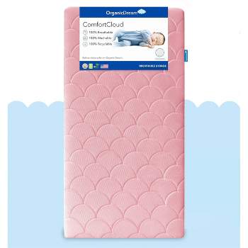 Organic Dream ComfortCloud 2-Stage Crib & Toddler Mattress - Pink