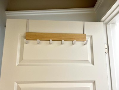 Large Over The Door Hook With Wood 6 Hooks - Brightroom™ : Target
