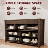 5/7 Drawer Dresser for Bedroom, Wooden Chest of Drawers, Fluted TV Stand, Storage Organizer for Living Room, Hallway and Entryway, Walnut - 3 of 4