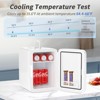 YASHE 10L Mini Fridge – Skincare & Drink Cooler/Warmer, Thermoelectric, 110V/12V, Compact for Bedroom, Office, Car, 12 Cans, White - 4 of 4