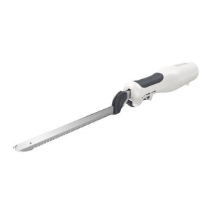 BLACK+DECKER 9 inch Electric Carving Knife; Comfort Grip Handle & Safety Lock Button; Stainless Steel Blades and Dishwasher Safe Parts; White - 1 of 4