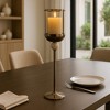 Contemporary Glass Floor Hurricane Candle Holder - Decorative Candle Stick Holder for Pillar Candles and Table Centerpieces Accent - 3 of 4