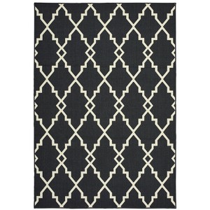 Oriental Weavers Marina 7763K Black/ Ivory Indoor/Outdoor Area Rug - 6'7" x 9'6" - 1 of 4
