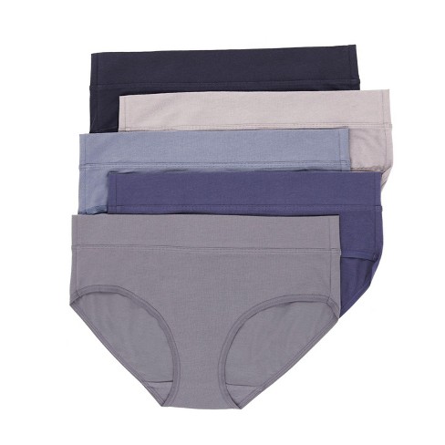 Felina Women's Pima Cotton Hipster Panty, 5-pack Underwear (moody Blues,  Small) : Target