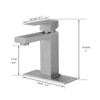 Widespread Brushed Nickel Stainless Steel Bathroom Faucet for Sink - 2 of 4