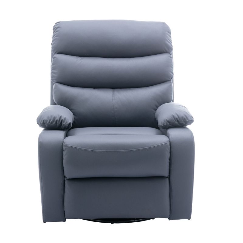 Hzlagm Everglade 30.2 in. W Technical Leather Upholstered Swivel and Rocking Manual Recliner, 1 of 9