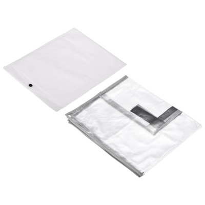 Unique Bargains PVC Waterproof Universal Suitcase Luggage Dust Cover with Fastener Transparent 1 Pc