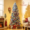 Tangkula Pre-Lit Artificial Christmas Tree Blue Hinged Xmas Tree w/ Frosted PVC Branch Tips - 3 of 4