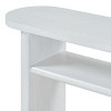 GlasFlength Console Tables Modern Minimalist Entryway Table with Rounded Edges and Shelf Elegant Design for Living Room, White, 47.8"*15"*30" - 3 of 4