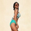 Women's Tropical Green Floral Print Wrap Bikini Set - Cupshe - 4 of 4