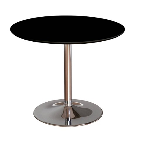 Hillboro Round Dining Table Metal Base Dark Black - Buylateral : Target