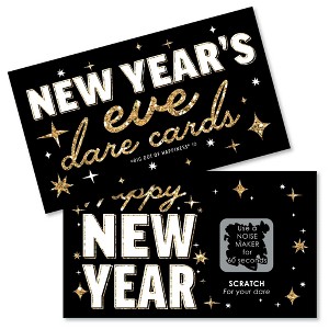 Big Dot of Happiness Hello New Year - NYE Party Game Scratch Off Dare Cards - 22 Count - 1 of 4