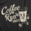 Mens Funny T Shirts Coffee Run Shirt Sarcastic Caffeine Lovers Graphic Novelty Tee For Men - Crazy Dog Men's T Shirt - 2 of 4