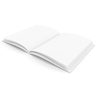 Flipside Plain White Blank Book 8W x 6H Hardcover 28 Pages 14 Sheets H-BK400