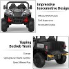 24V 4WD Electric Ride On Dump Truck with Motorized Dump Bed, Remote Control, LED Lights, Music, Two Seater - 2 of 4