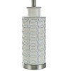 StyleCraft Ceramic and Steel Table Lamp Cream Finish with Blue Shade : UL Listed, Polyester Drum Shade, No Assembly Required - 3 of 4
