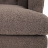 PAGED Accent Chair Tufted Living Room Chairs Upholstered Armchair with Teddy Fleece Fabric for Living Room, Study - 3 of 4