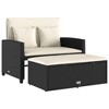 vidaXL Patio Sofa Black, Cream White - 2 of 4
