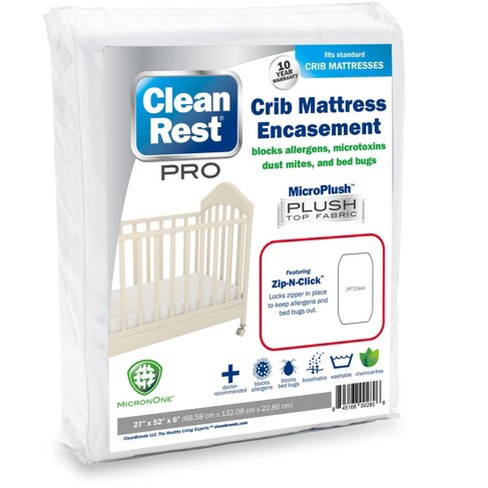 Cleanrest Pro Mattress Encasement Crib, White : Target