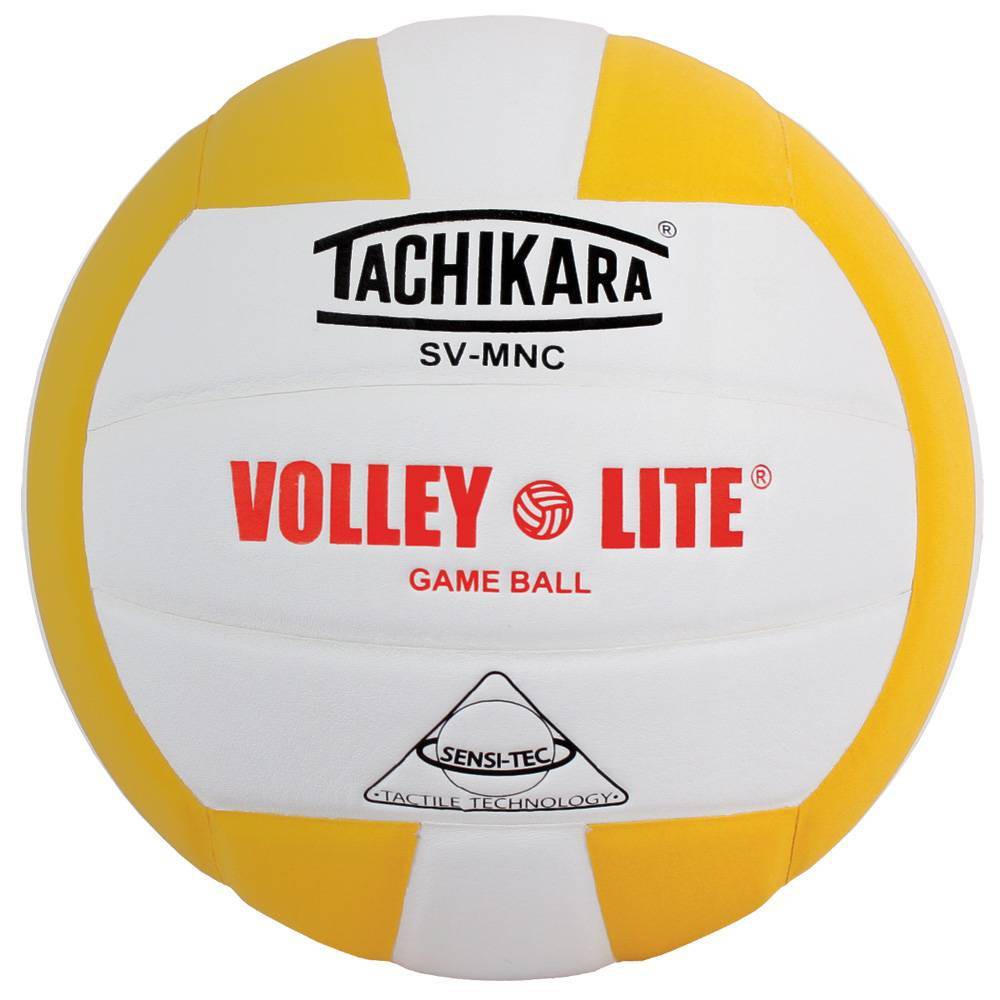 Tachikara Indoor Sensi Tec Composite VolleyLite Volleyball - Gold/White