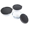 Babish Glass Mixing Bowl Set with Lids, 3-Piece - 4 of 4