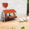 Chicken Nesting Box, 3 Compartment Roll Away Design for High-Volume Egg Collection and Easy Wall Mounting with Metal Legs - 3 of 4