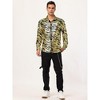 Lars Amadeus Men's Animal Print Button Down Long Sleeve Vintage Shirt - 3 of 4