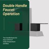 Cobbe Double Handle 4-Inch Centerset Vanity Sink Faucets with Waterfall Spout, Pop-Up Drain and Supply Hoses Matte Black - 4 of 4